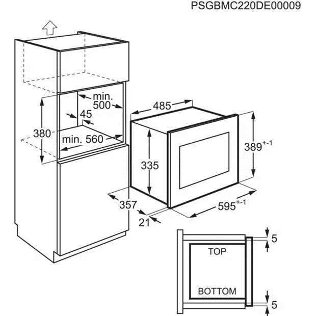 Įmontuojama mikrobangų krosnelė ELECTROLUX EMS4253TEX