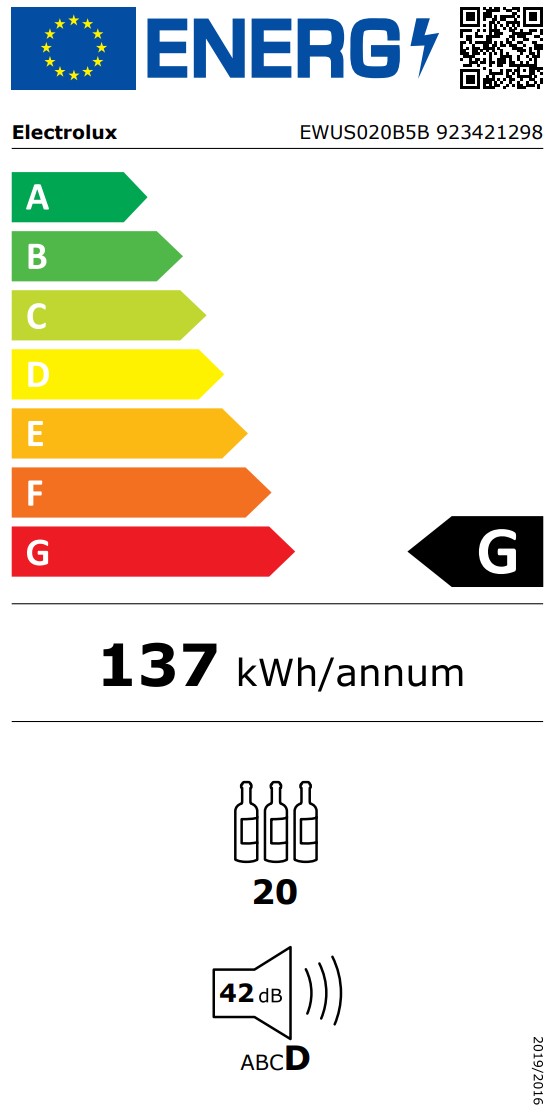 Įmontuojamas šaldytuvas ELECTROLUX EWUS020B5B