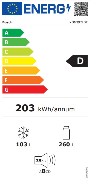 Šaldytuvas BOSCH KGN392LDF