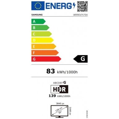 Televizorius SAMSUNG UE55CU7172