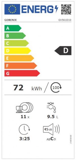 Built in dishwasher Gorenje GV561D10