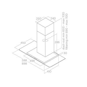 Gartraukis ELICA FLAT GLASS IX/A/60