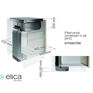 Gartraukio priedas ELICA Recycling kit plinth-in for Nikolatesla FIT / FIT 3Z / FIT XL / PRIME S / ALPHA (Filters included) 