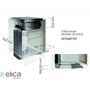 Gartraukio priedas ELICA Recycling kit plinth-out for Nikolatesla FIT / FIT 3Z / FIT XL / PRIME S / ALPHA (Filters included)
